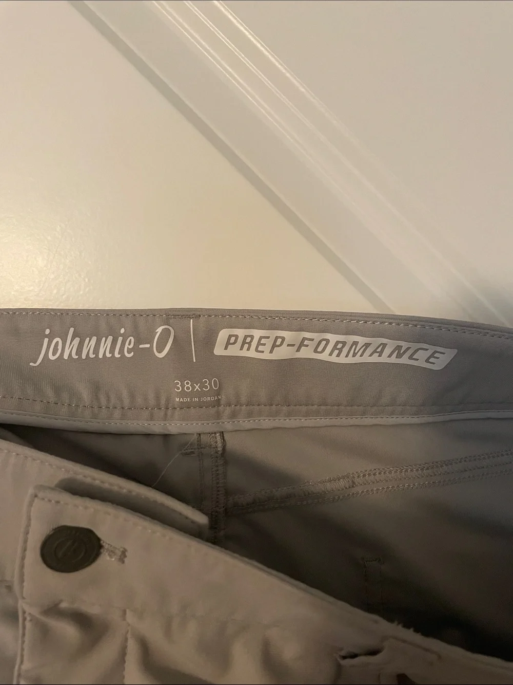 johnnie-O Light Gray Straight-Fit Chino Pants